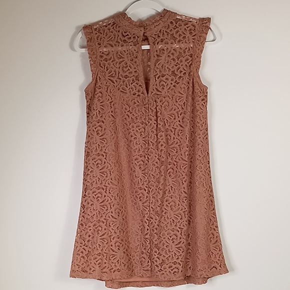 HeartSoul Lace Mini Dress Pink Size Medium - Picture 4 of 16
